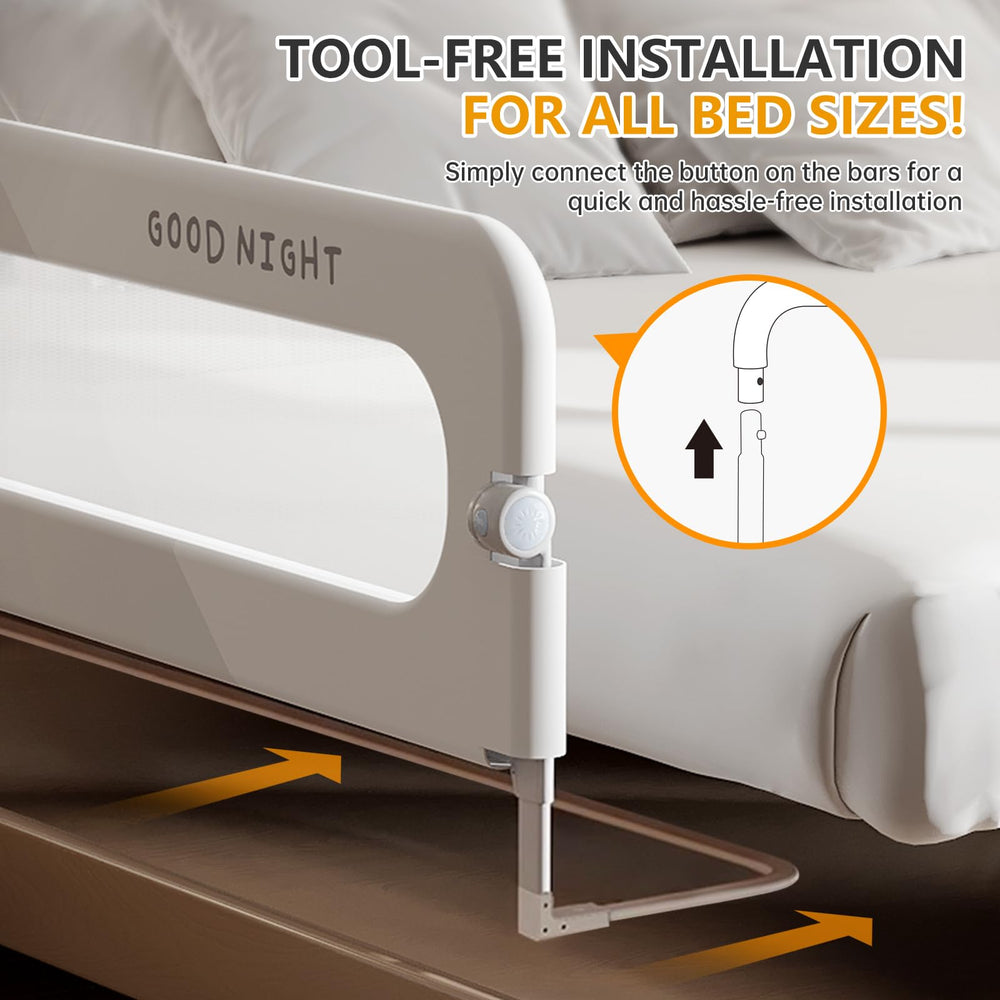 Strenkitech Foldable Bed Rails emphasize breathable mesh for visibility and airflow.
