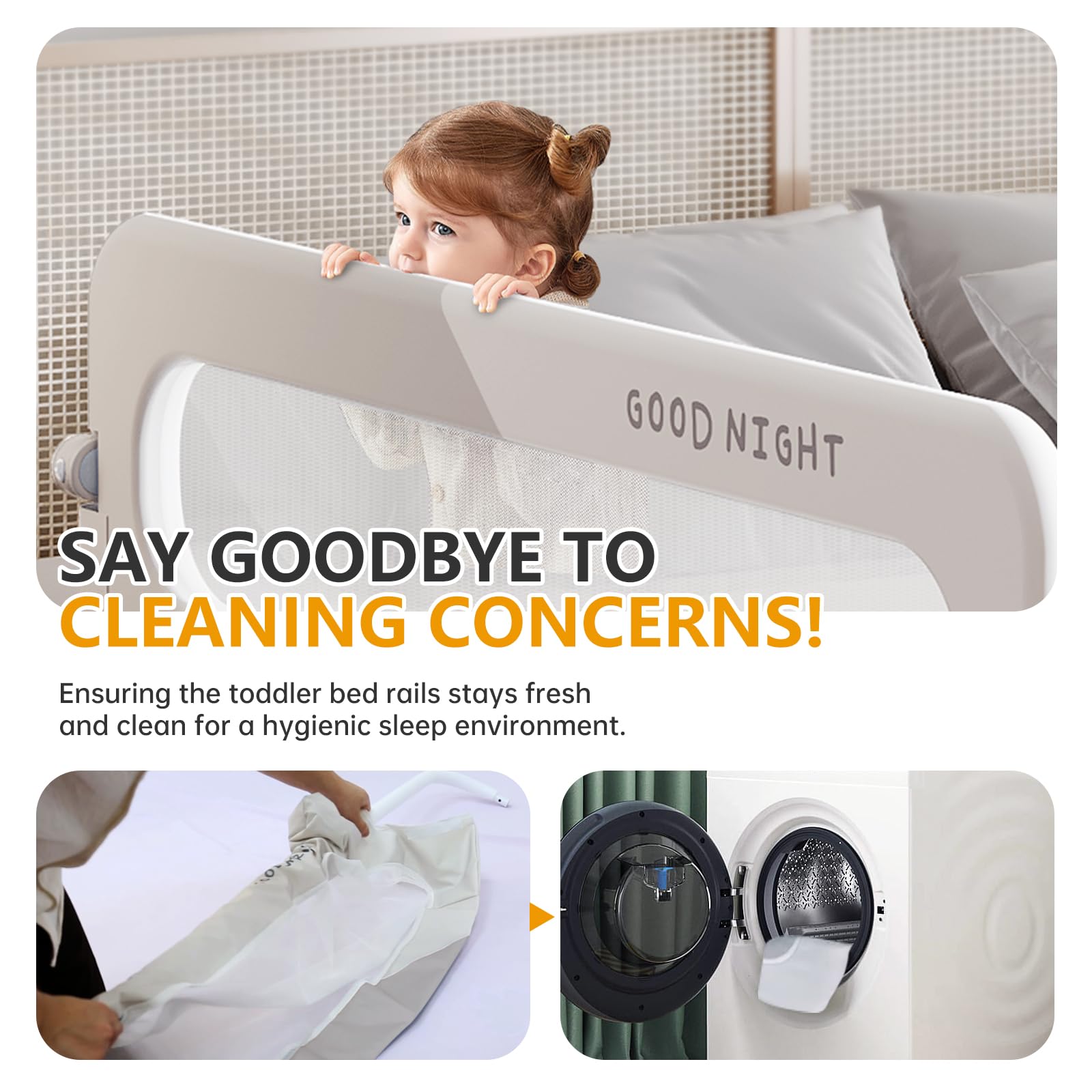 Strenkitech removable cover washable rail enables easy cleaning.