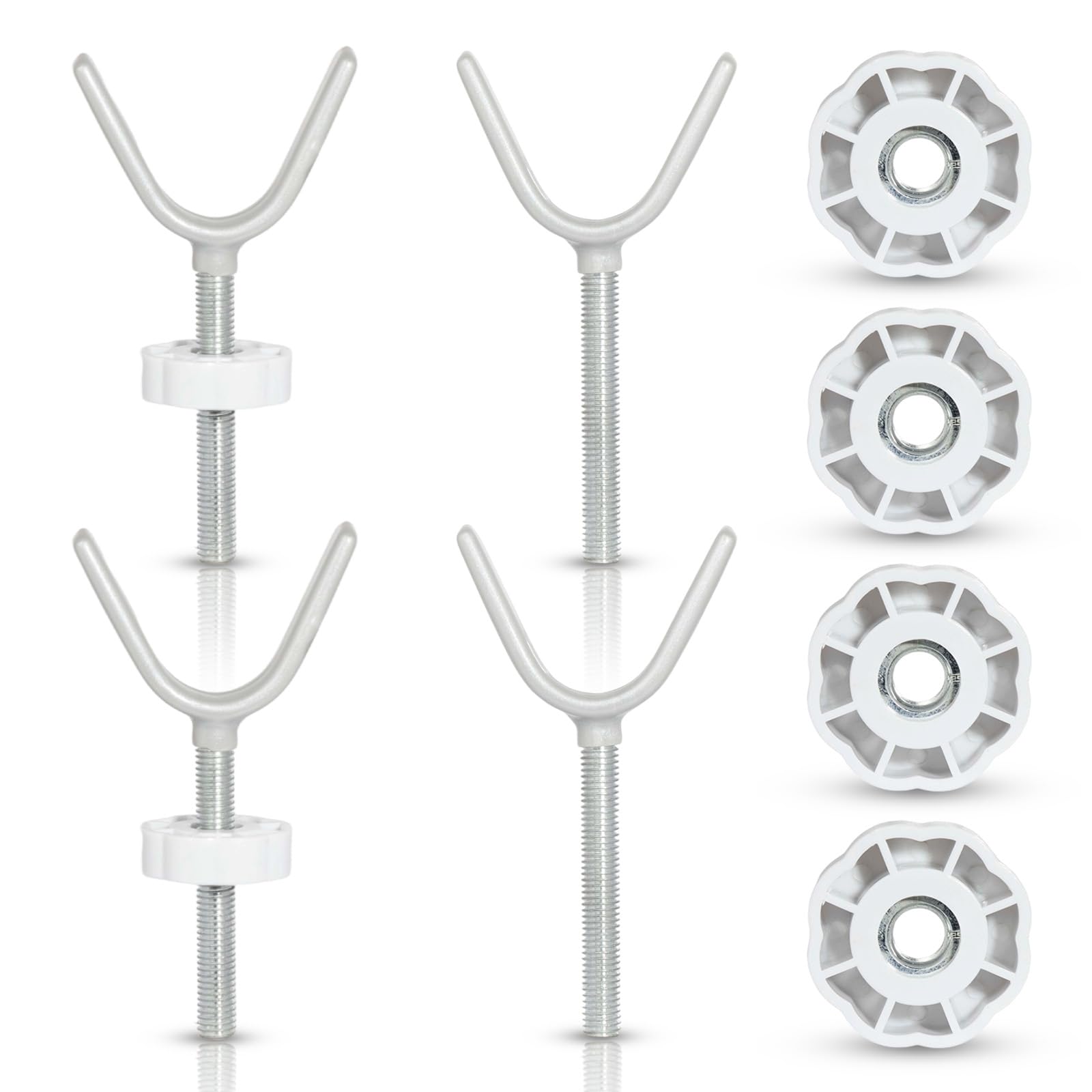 StreytoTek Y-spindle rod closeup shows secure mounting with silicone-wrapped heads.