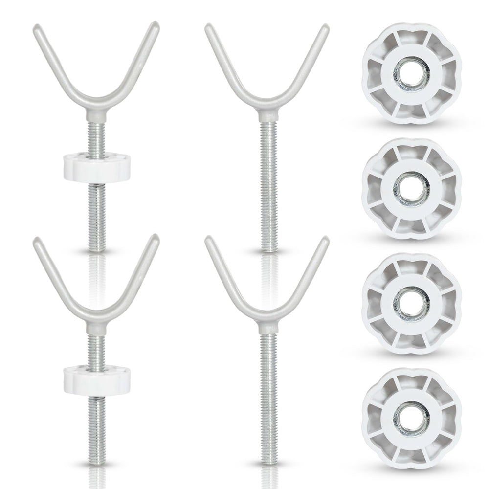 StreytoTek Y-spindle rod closeup shows secure mounting with silicone-wrapped heads.