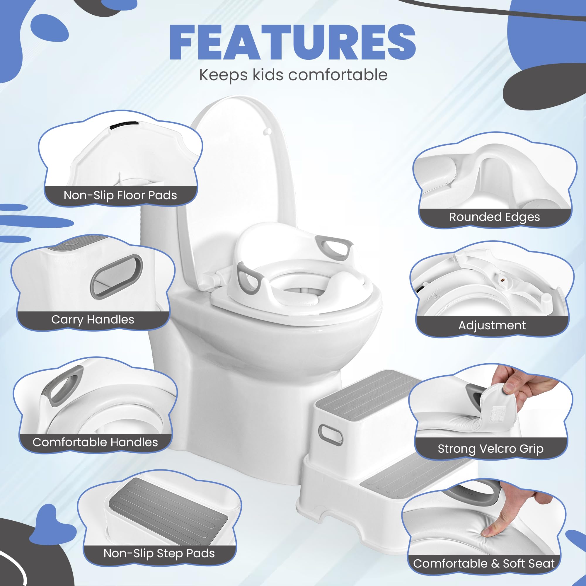 STRISK faucet extender in use lets kids wash hands without stretching or splashing.