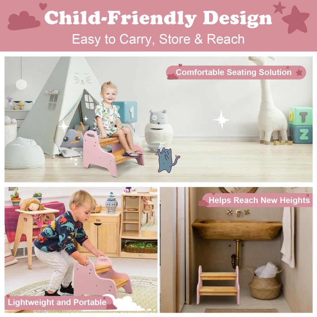 StrongTek Kids 2-Step Stool ready for family tasks like handwashing