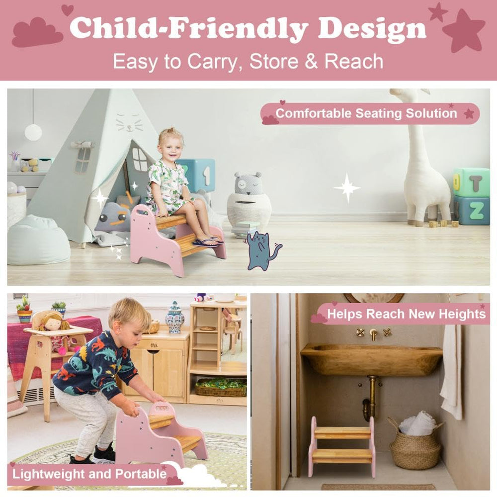 StrongTek Kids 2-Step Stool ready for family tasks like handwashing