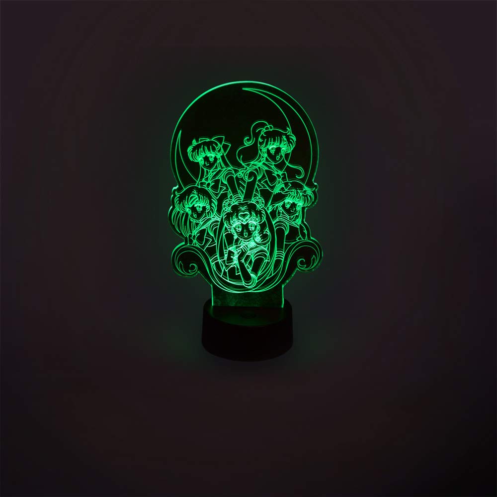 Stunned Mind Sailor Moon acrylic lamp base detail showcases sturdy construction.