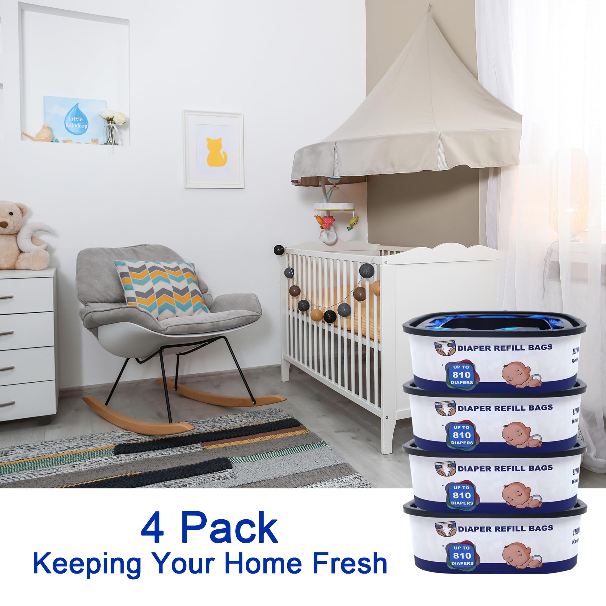 STXSJDCF 810-newborn-diaper capacity reduces refill frequency