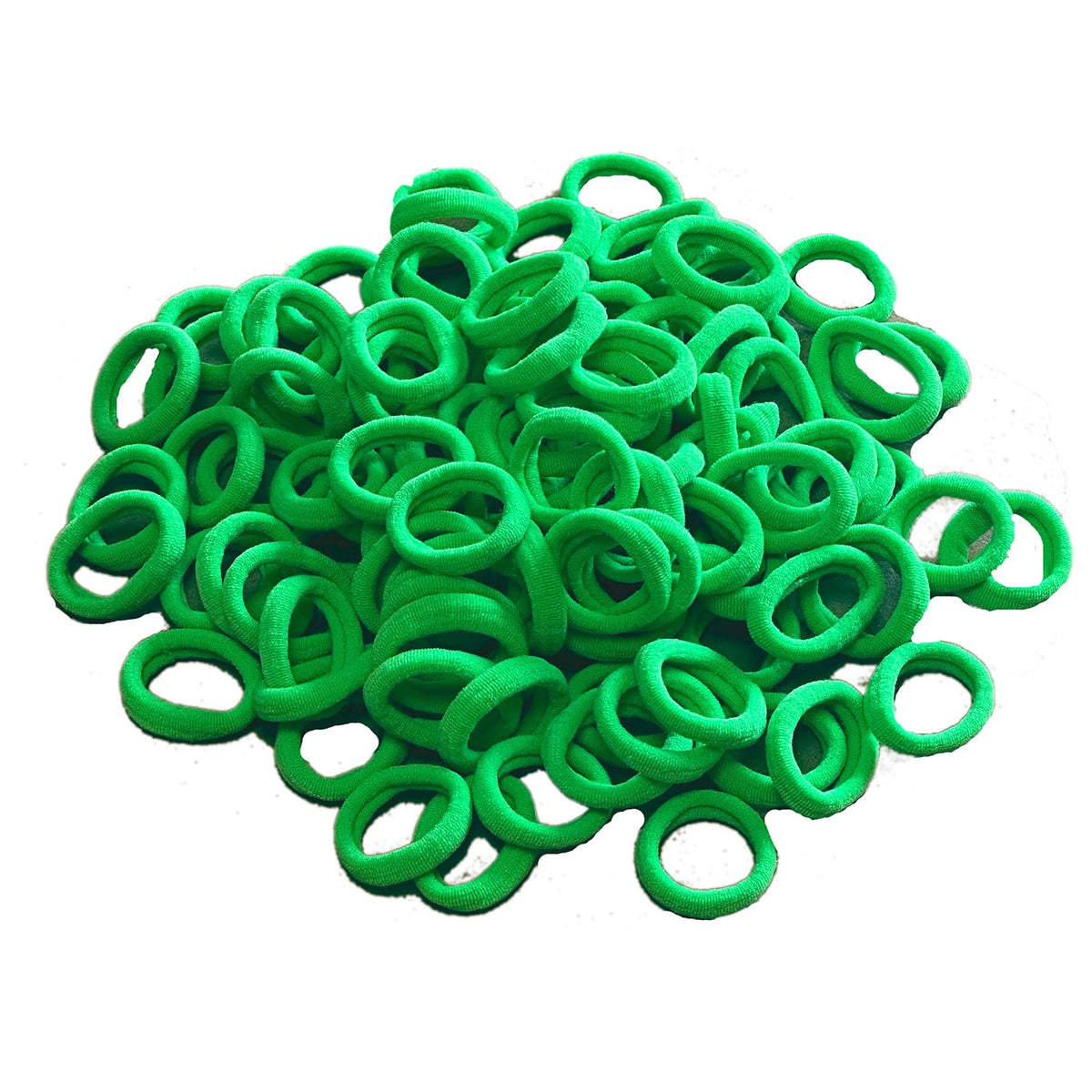 STYKIER Christmas green hair ties for baby girls, snag-free ponytails for everyday play.