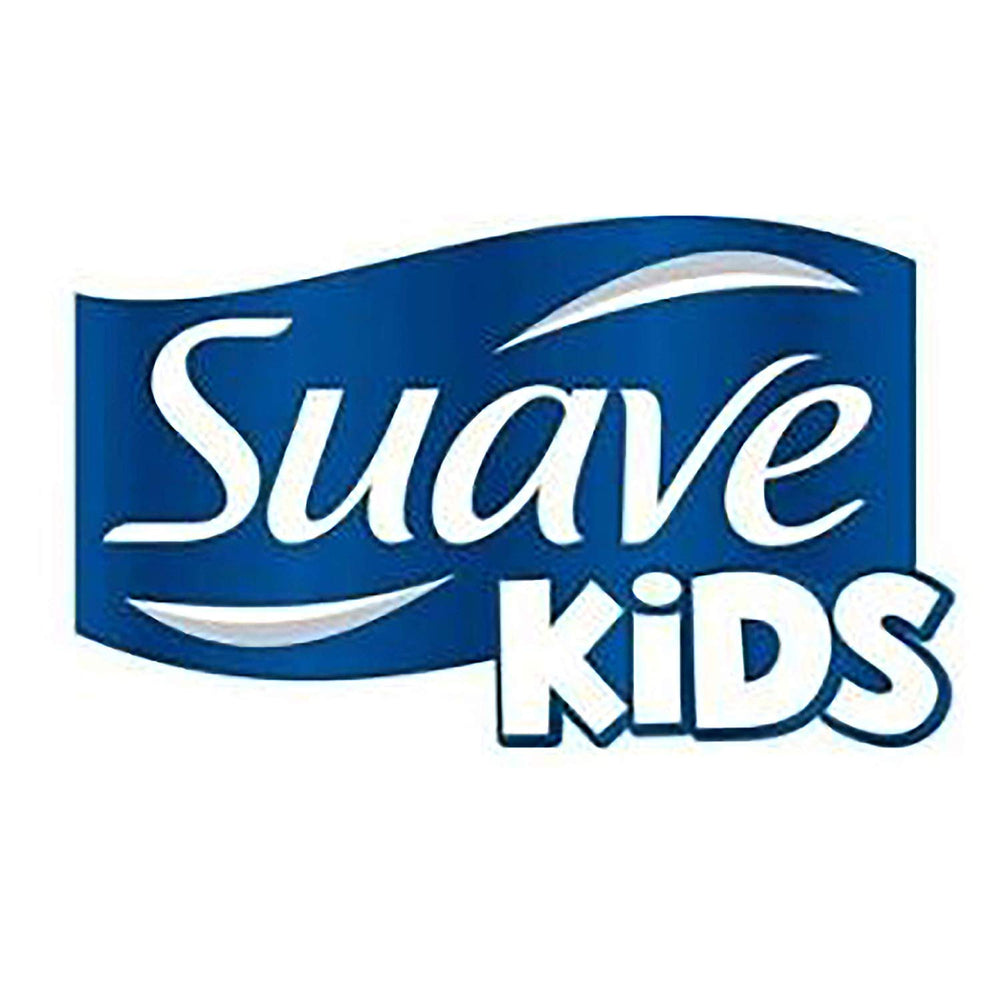 Suave Kids body wash bottle with rich foam indicating easy rinse-off.