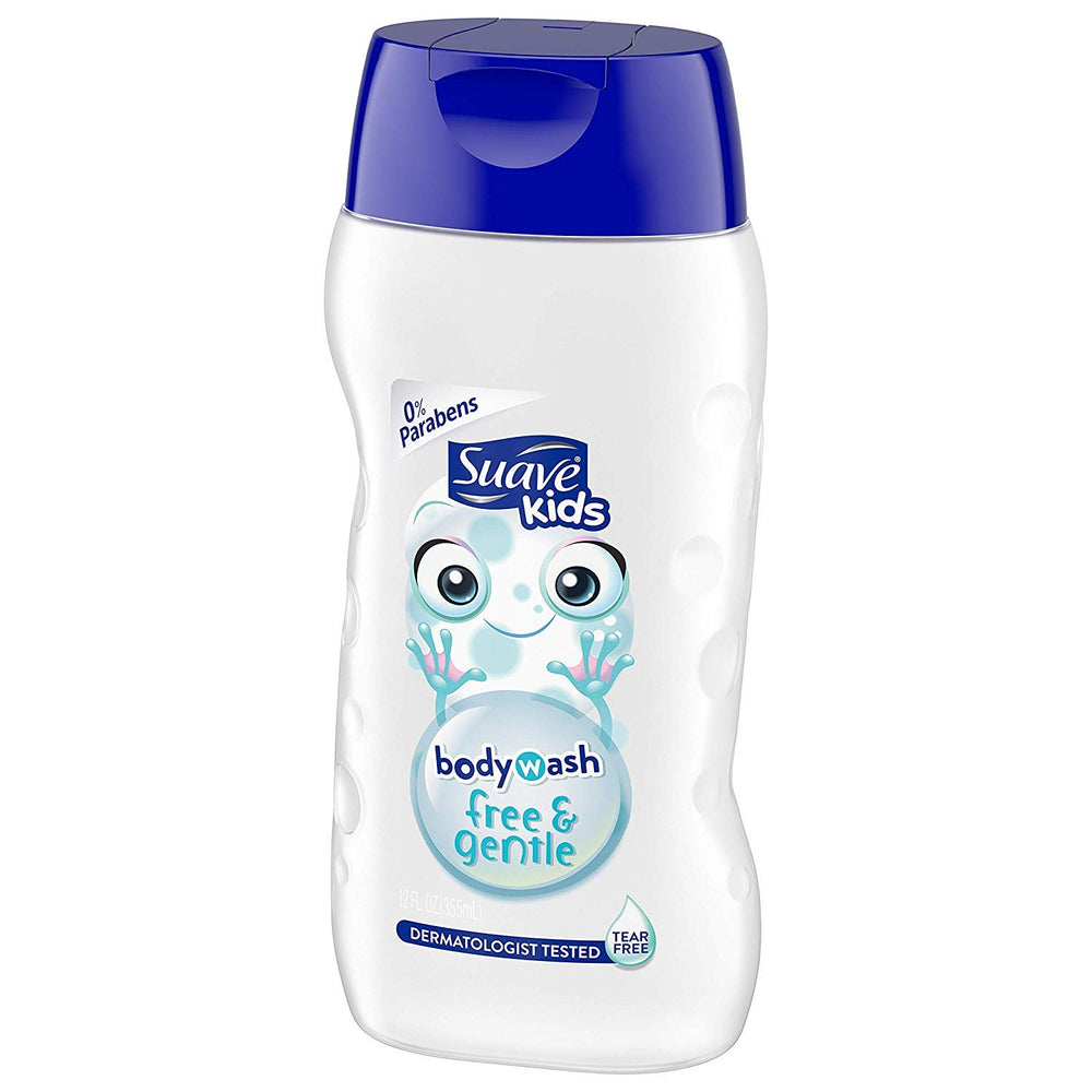 Suave Kids body wash with refreshing scent for enjoyable bath time.