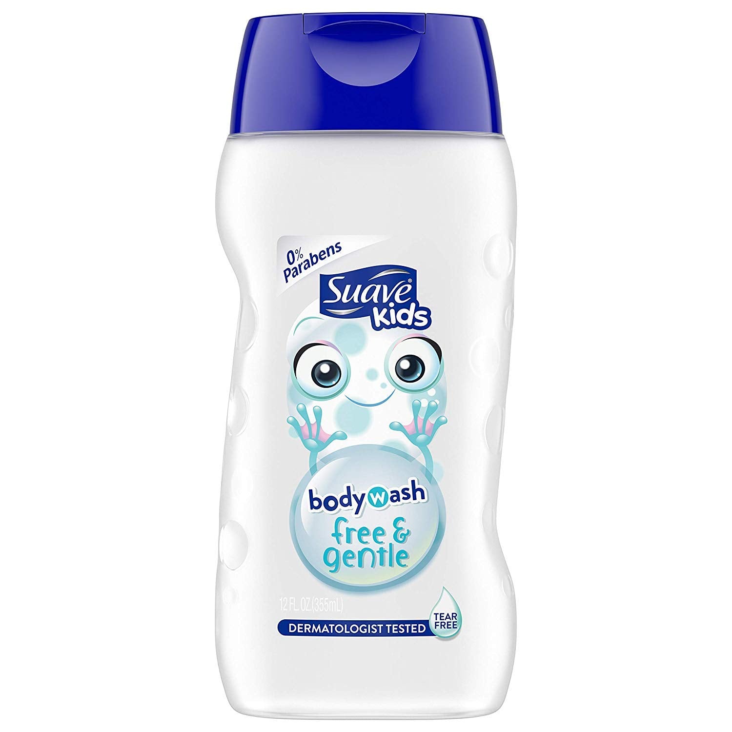 Suave Kids body wash shows bubbly lather ideal for daily kid baths.