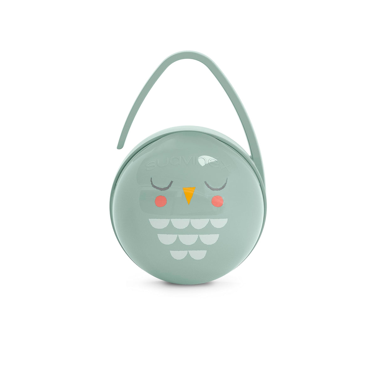 Suavinex Bonhomia 2-in-1 pacifier case mint closed keeps pacifiers clean and organized