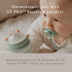 Ultra-soft silicone with textured finish on Bonhomia SX Pro mimics nipple texture for comfort.