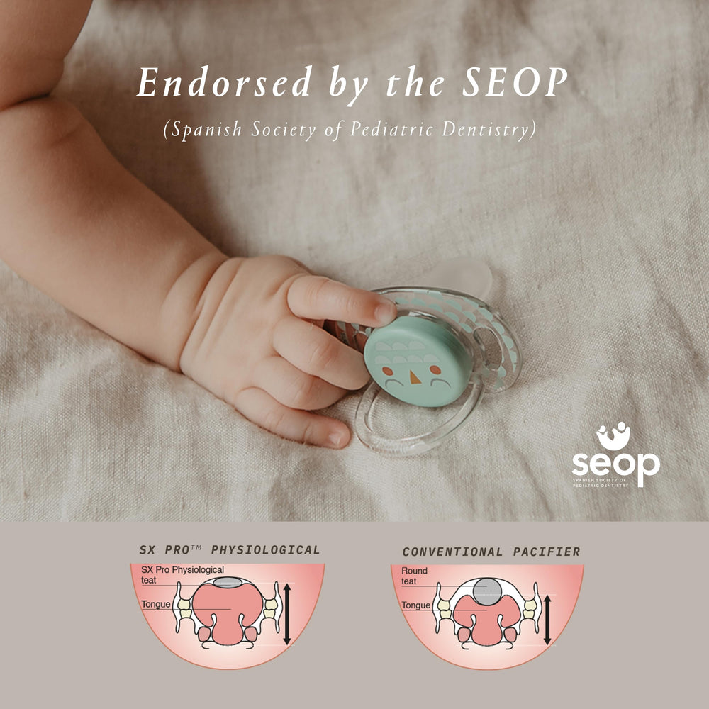 Suavinex Bonhomia SX PRO pacifier with ventilation holes for added safety and airflow