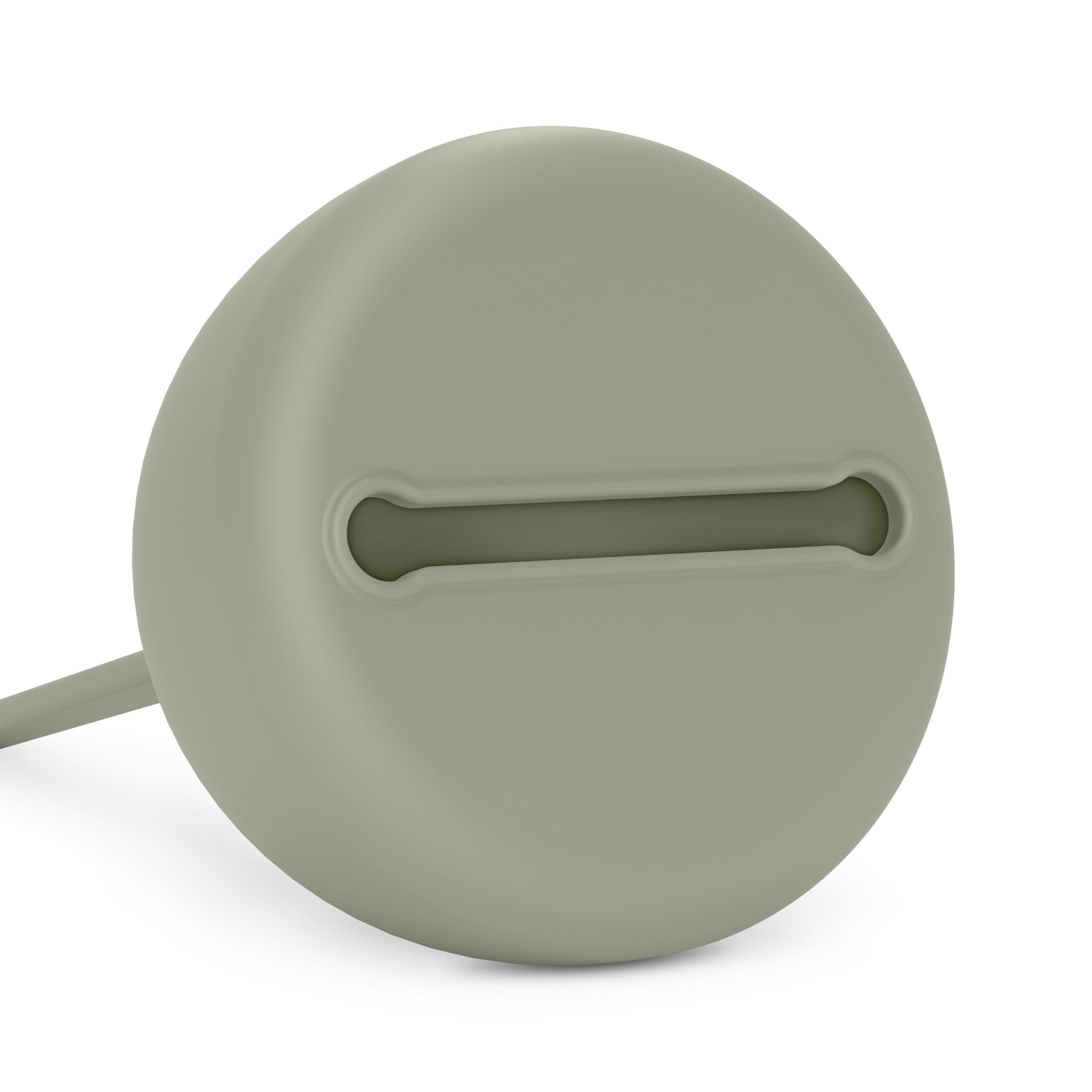 Loop-handle on Suavinex Color Essence pacifier case Jungle Green adheres to stroller bars.