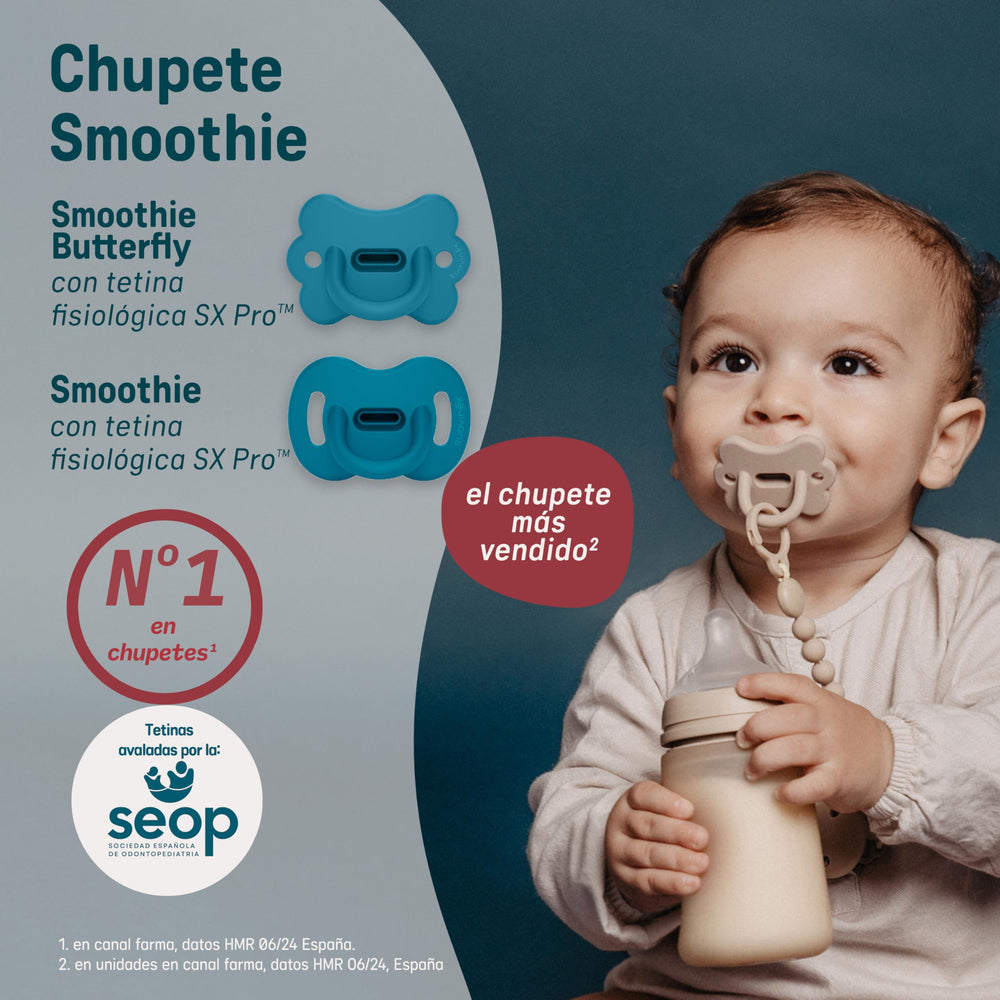 Suavinex Color Essence pacifier reversible orientation feature highlighted.