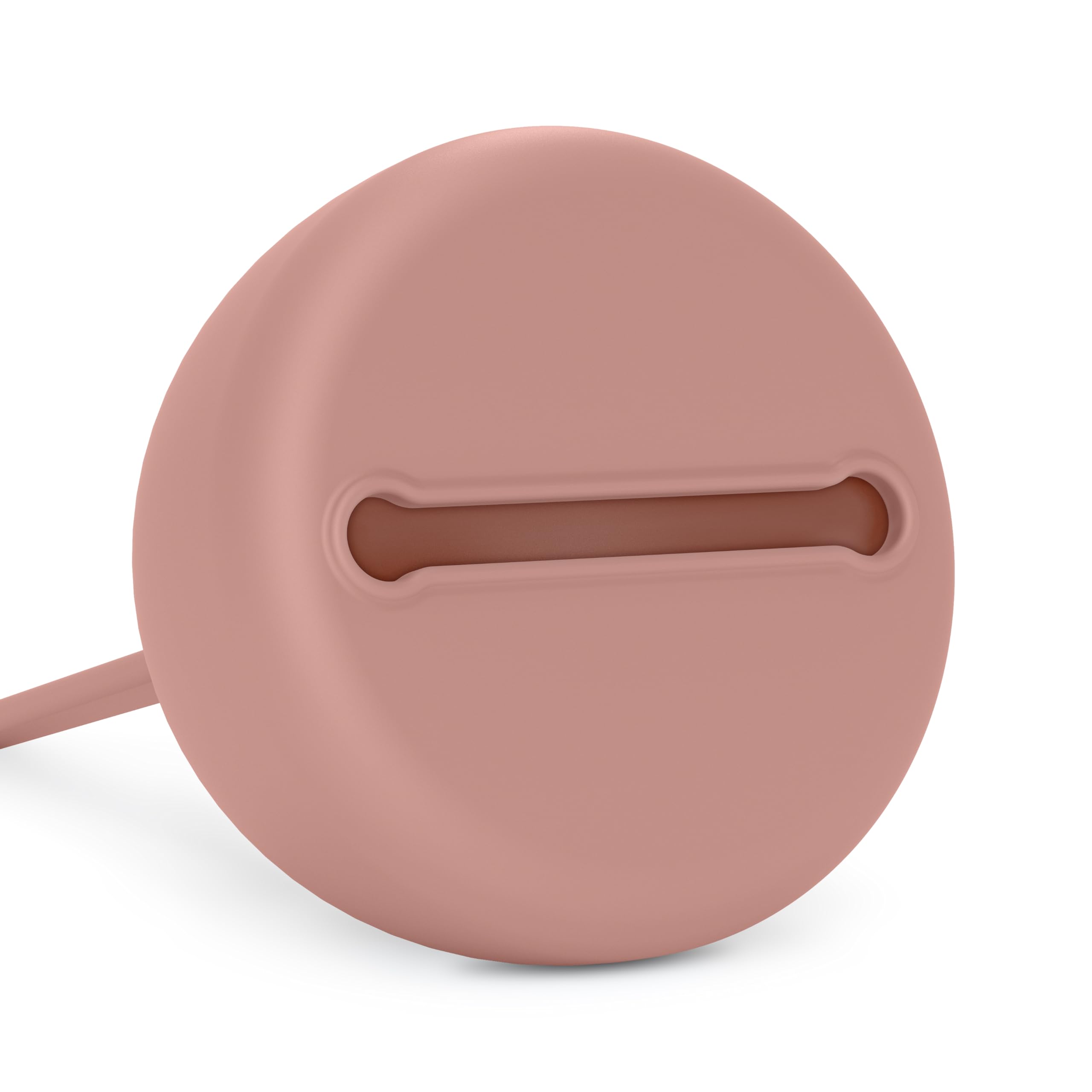 Suavinex Color Essence pacifier case loop handle demonstrates travel-friendly attachment to strollers or bags.