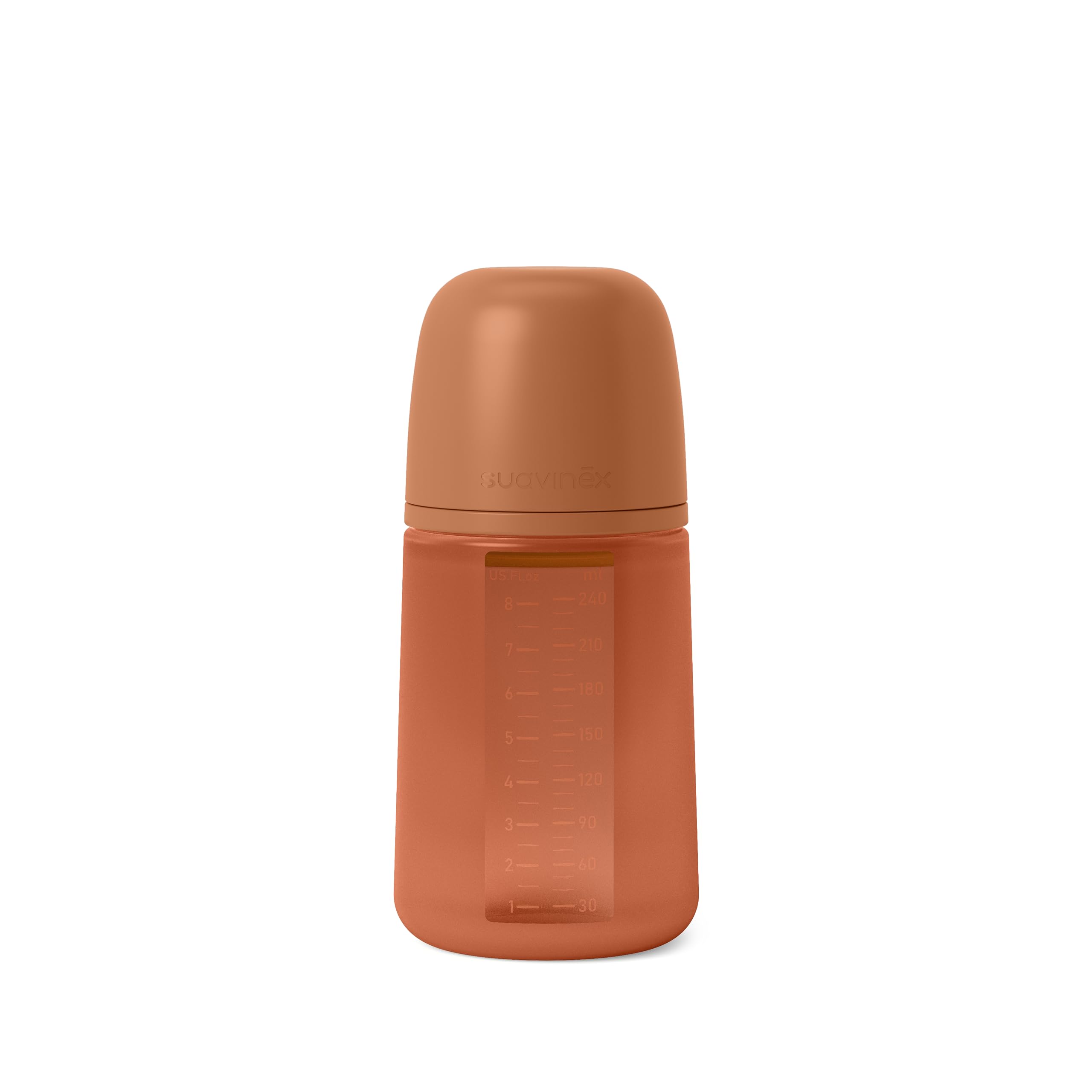 Suavinex Color Essence SX PRO bottle closeup shows velvety silicone for gentle feeding