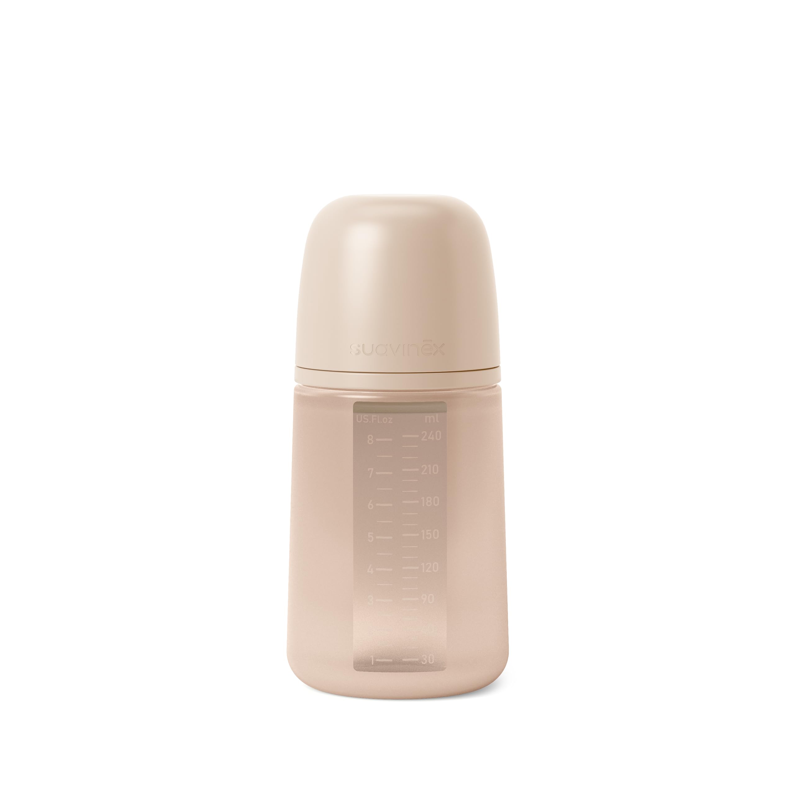 Suavinex Color Essence SX PRO bottle front view marshmallow nude for comfortable feeding.
