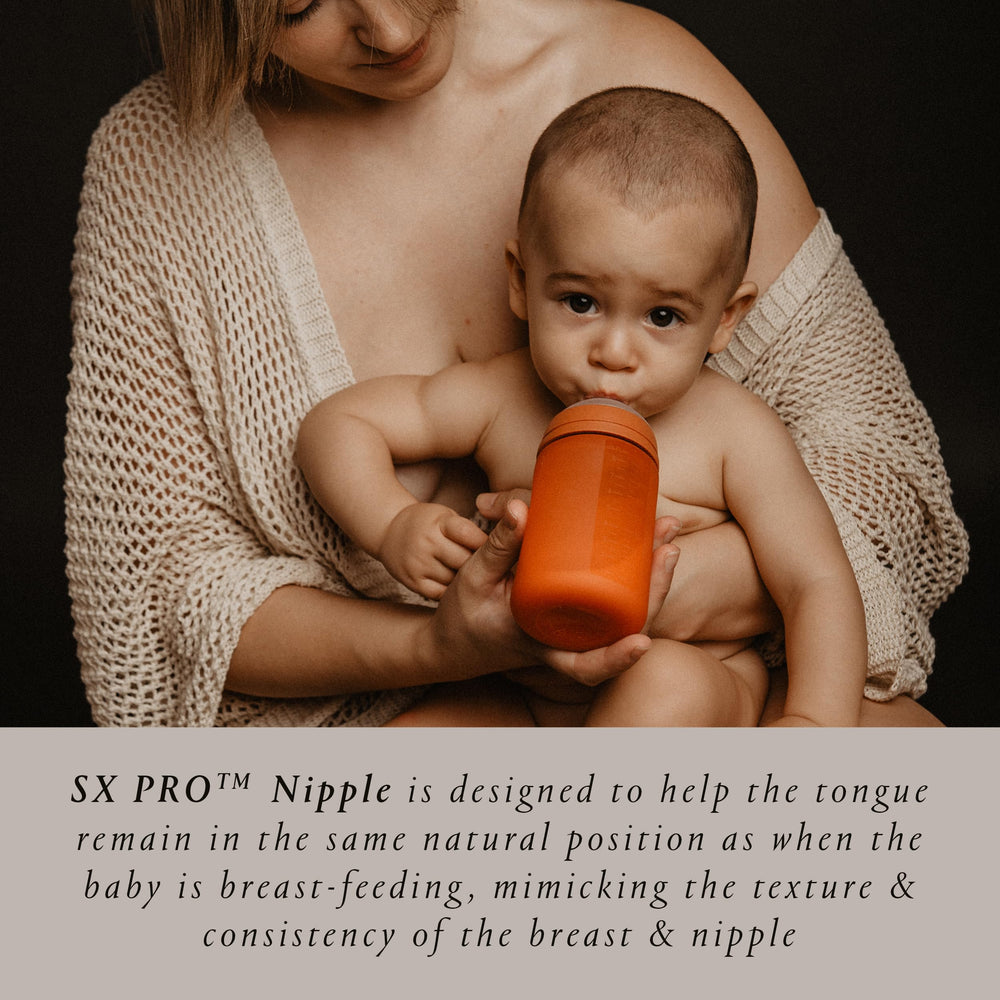 Suavinex Color Essence SX PRO textured ultra-soft silicone mimics breast feel.