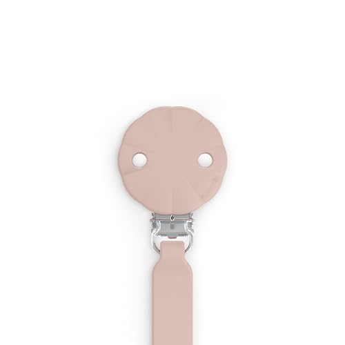 Suavinex Wonder Pacifier Clip mauve chalk color adds style to outfits.