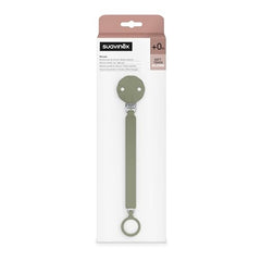 Suavinex Wonder pacifier clip on baby clothes keeps pacifier handy throughout busy days.