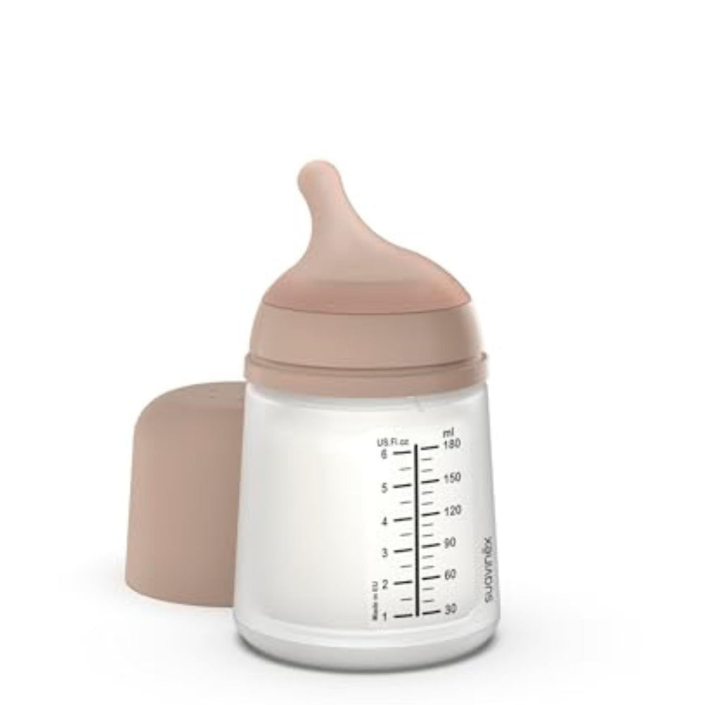 Suavinex Zero Zero bottle anti-colic pocket reduces air intake for calmer feeds.