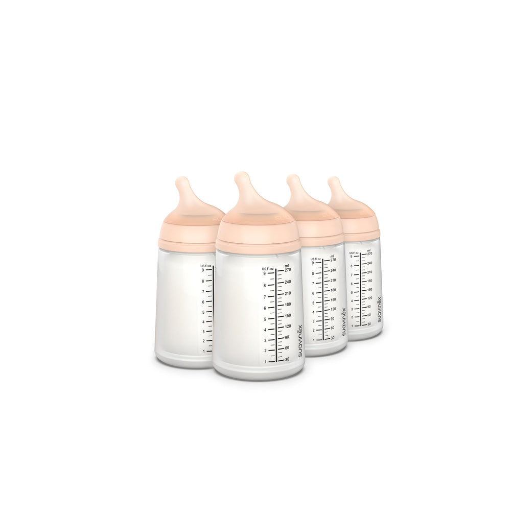 Suavinex Zero Zero bottle packaging showcasing premium Spanish design for easy feeding.