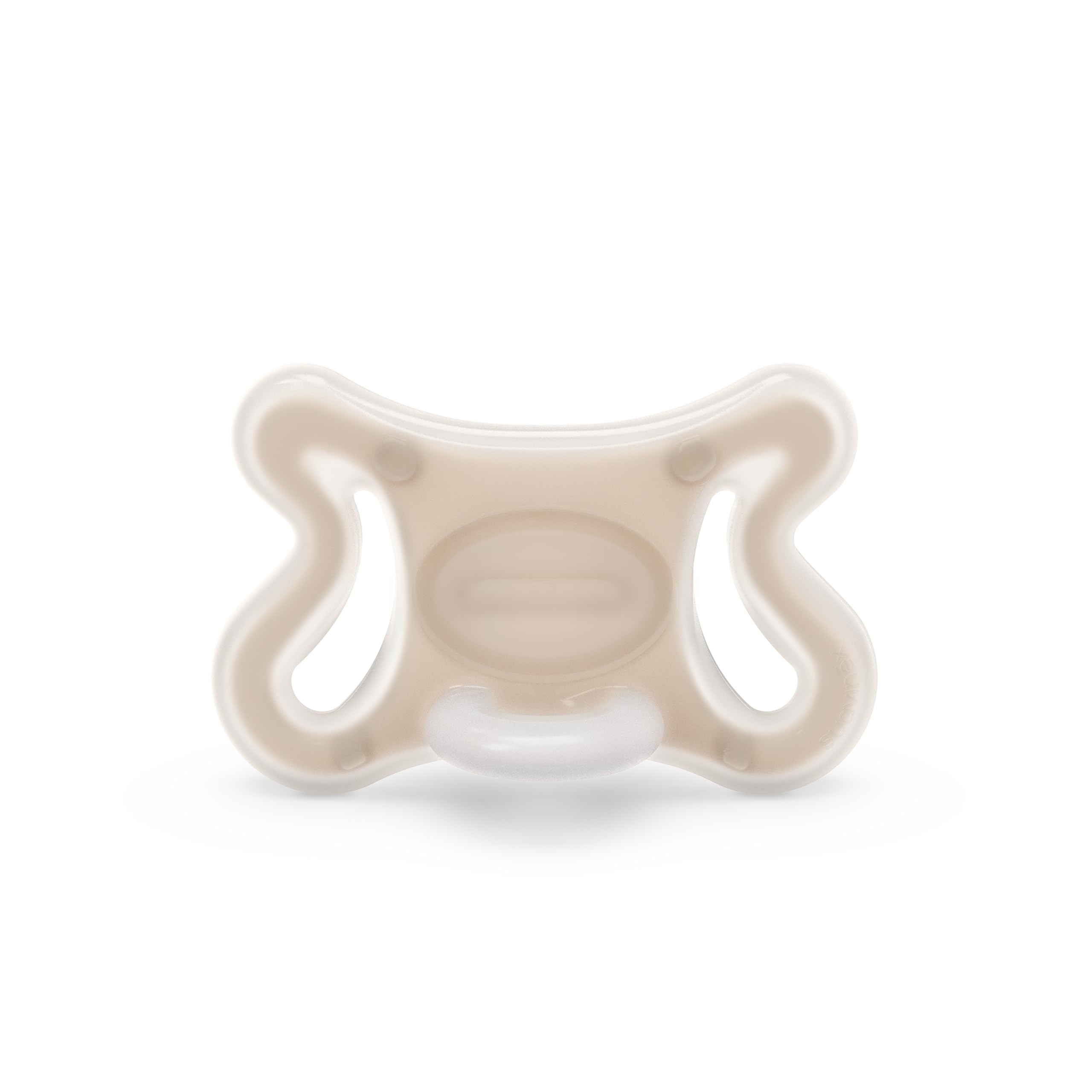 Suavinex Zero Zero pacifier front view highlighting sleek silicone for comfortable soothing.