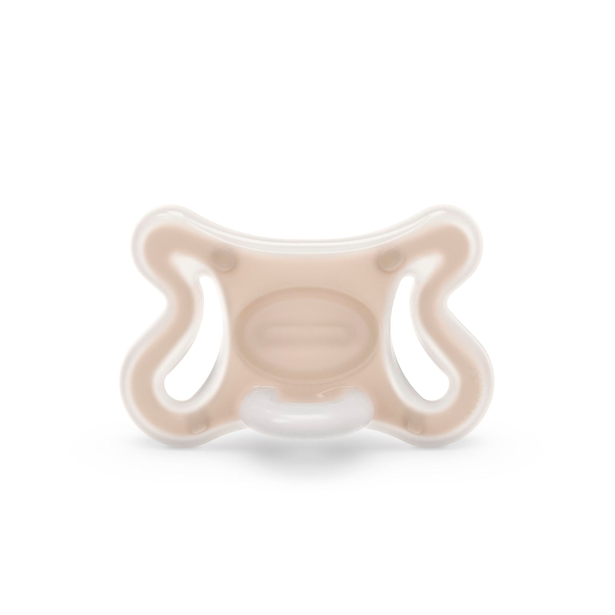 Suavinex Zero Zero pacifier front view highlighting sleek silicone for comfortable soothing.