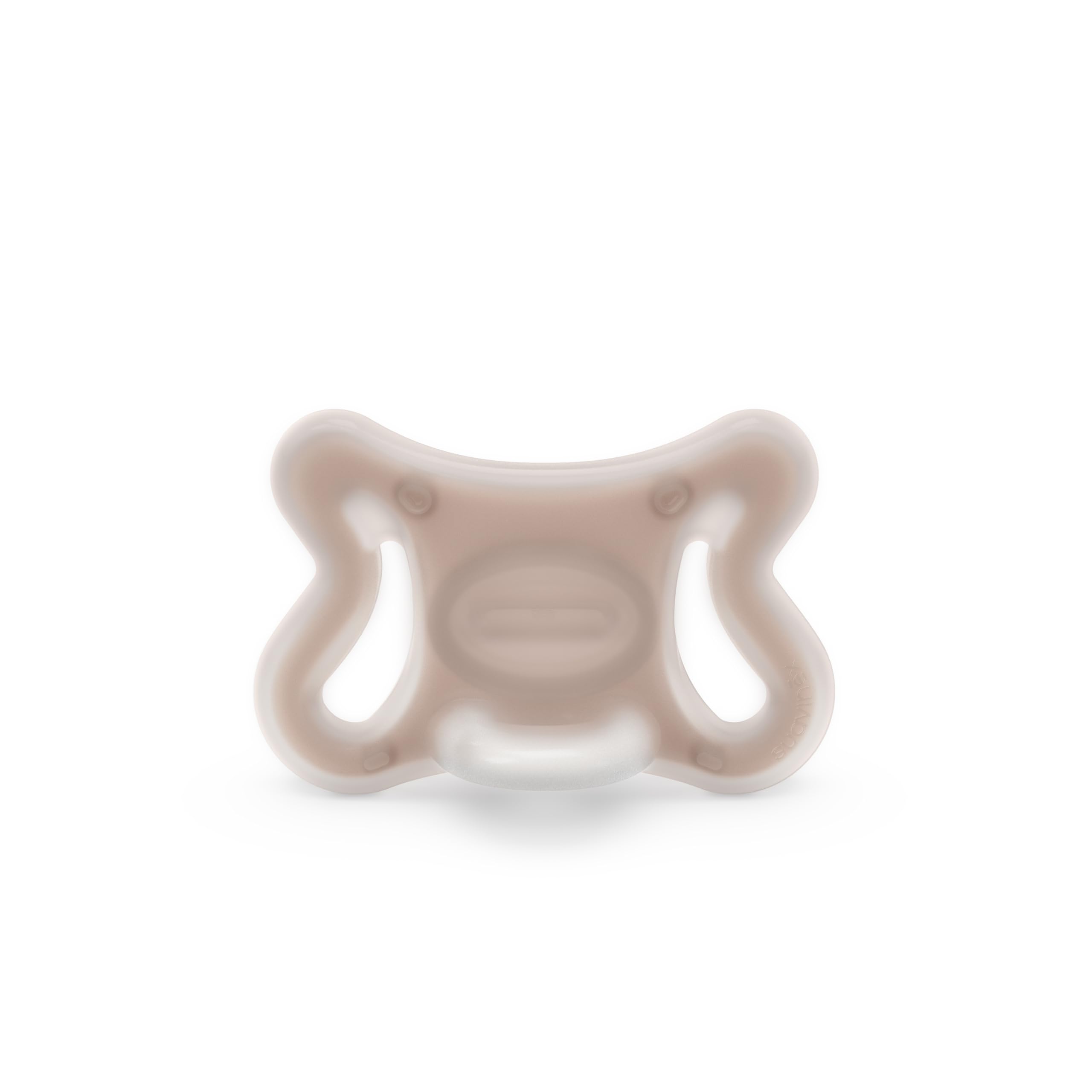 Suavinex Zero Zero silicone pacifier nipple close-up highlights soft texture for gentle soothing.