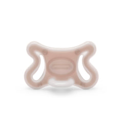 Suavinex Zero Zero silicone pacifier nipple closeup showing natural tongue position support