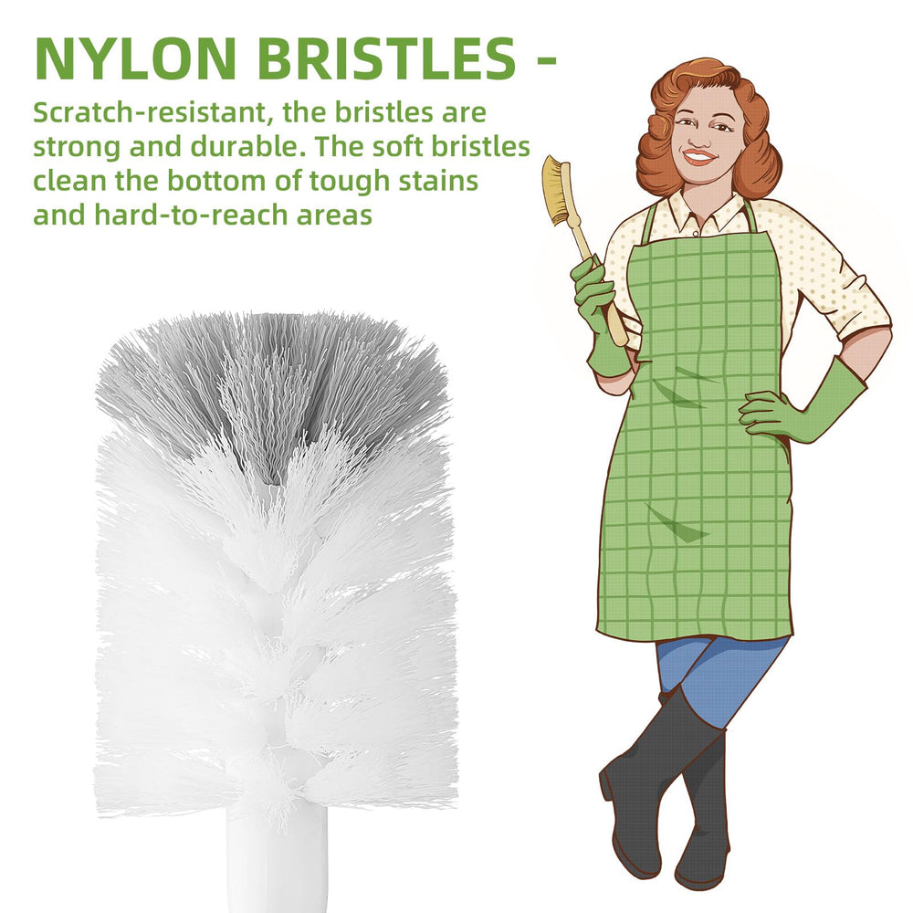 SUBEKYU Bottle Brush straw cleaner demonstrates access to narrow openings for residues.