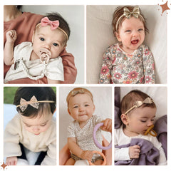 Subesty handmade bows with cotton lace detail for soft, skin-friendly wear
