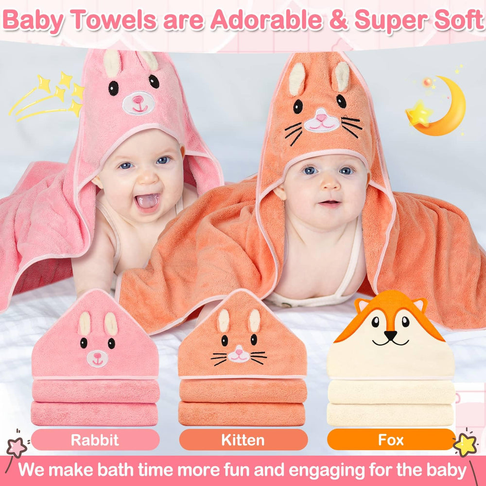 Sublaga hooded towel with cute fox hood for cozy moments.