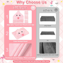 Sublaga hooded baby towel 32x32 inches wrapped snugly after bath
