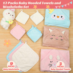 Sublaga hooded baby towel pink cat adds cozy post-bath comfort.