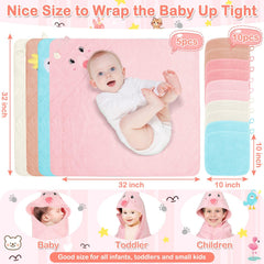 Sublaga hooded towel pink cat design offers cozy drying after bath.