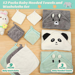 Sublaga soft hooded baby towels ready to wrap newborns warm after baths.