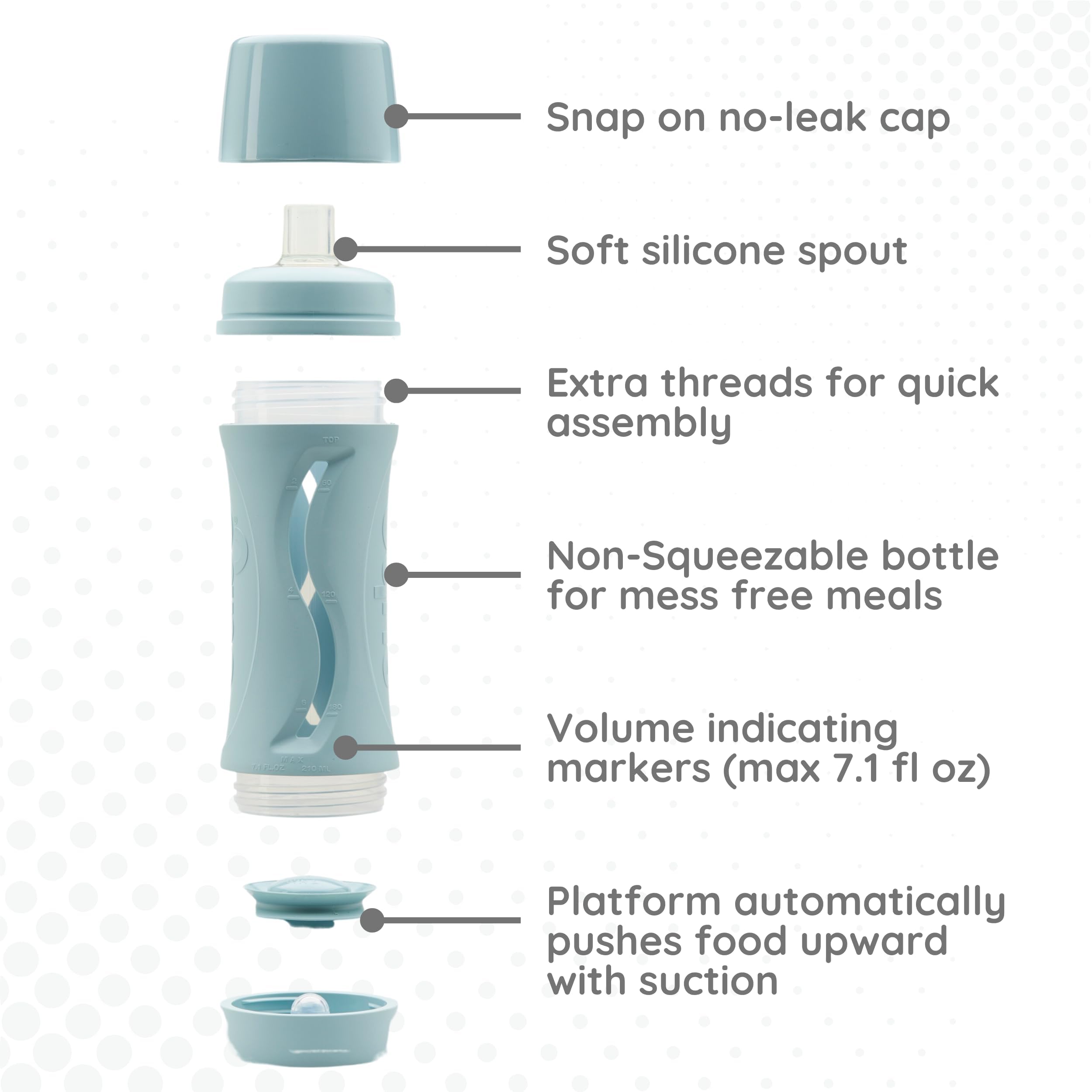 On-the-go scene with Subo bottle for travel-friendly meals.