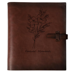 Sucarlon photo album leather cover closeup highlighting premium materials for memories.