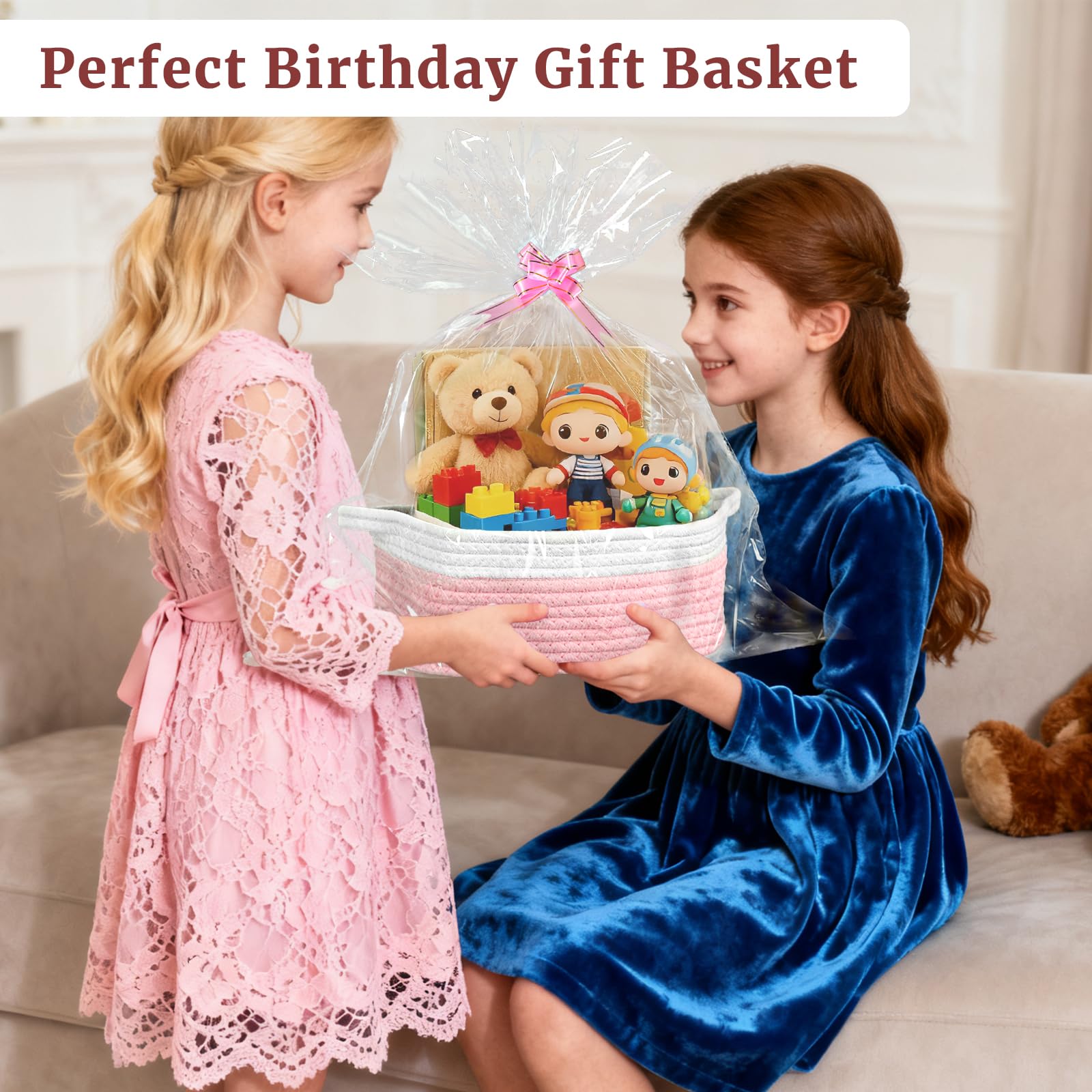 Succwoah cotton rope baskets durable and safe for homes