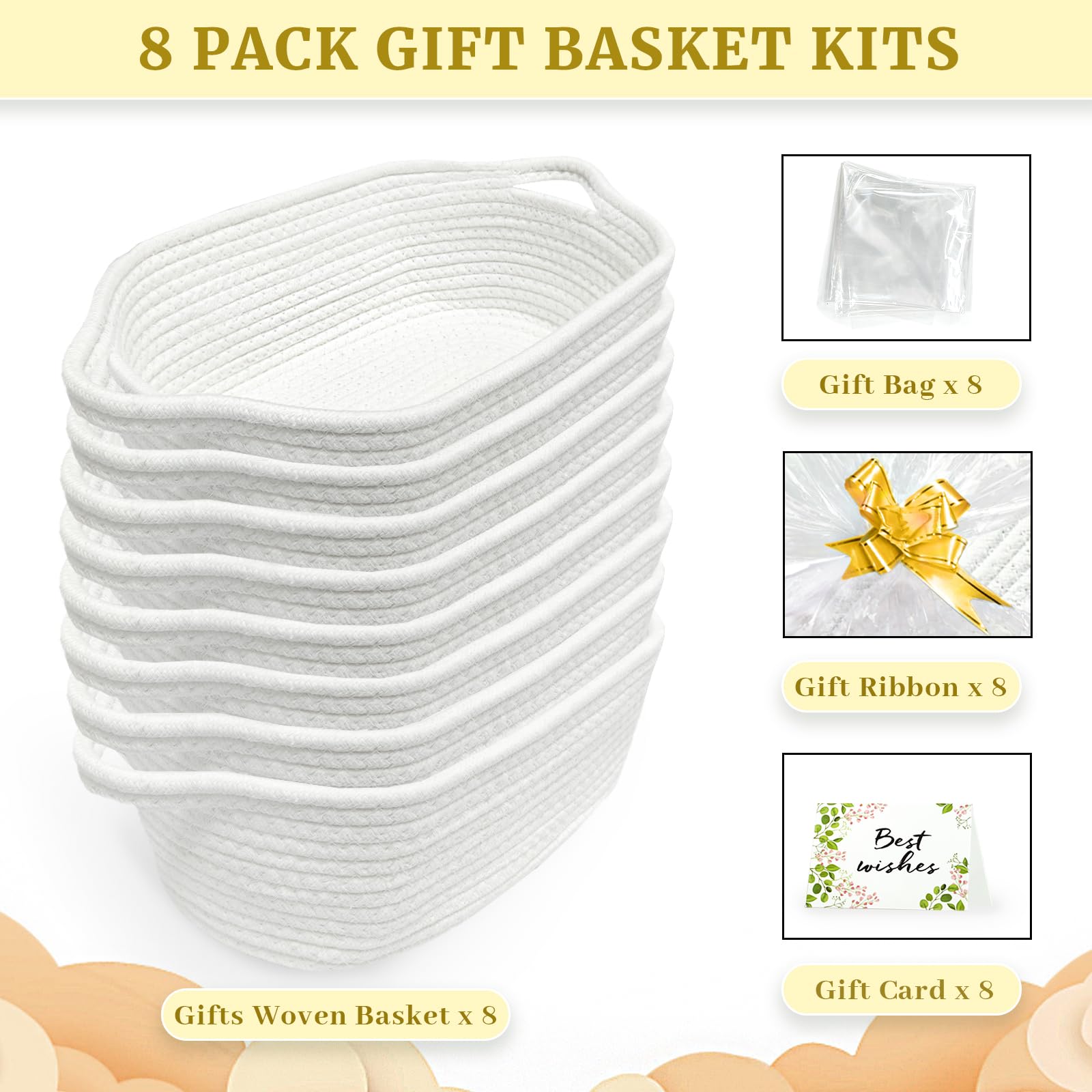 Succwoah gift bags set complements baskets for thoughtful gifting and presentation.