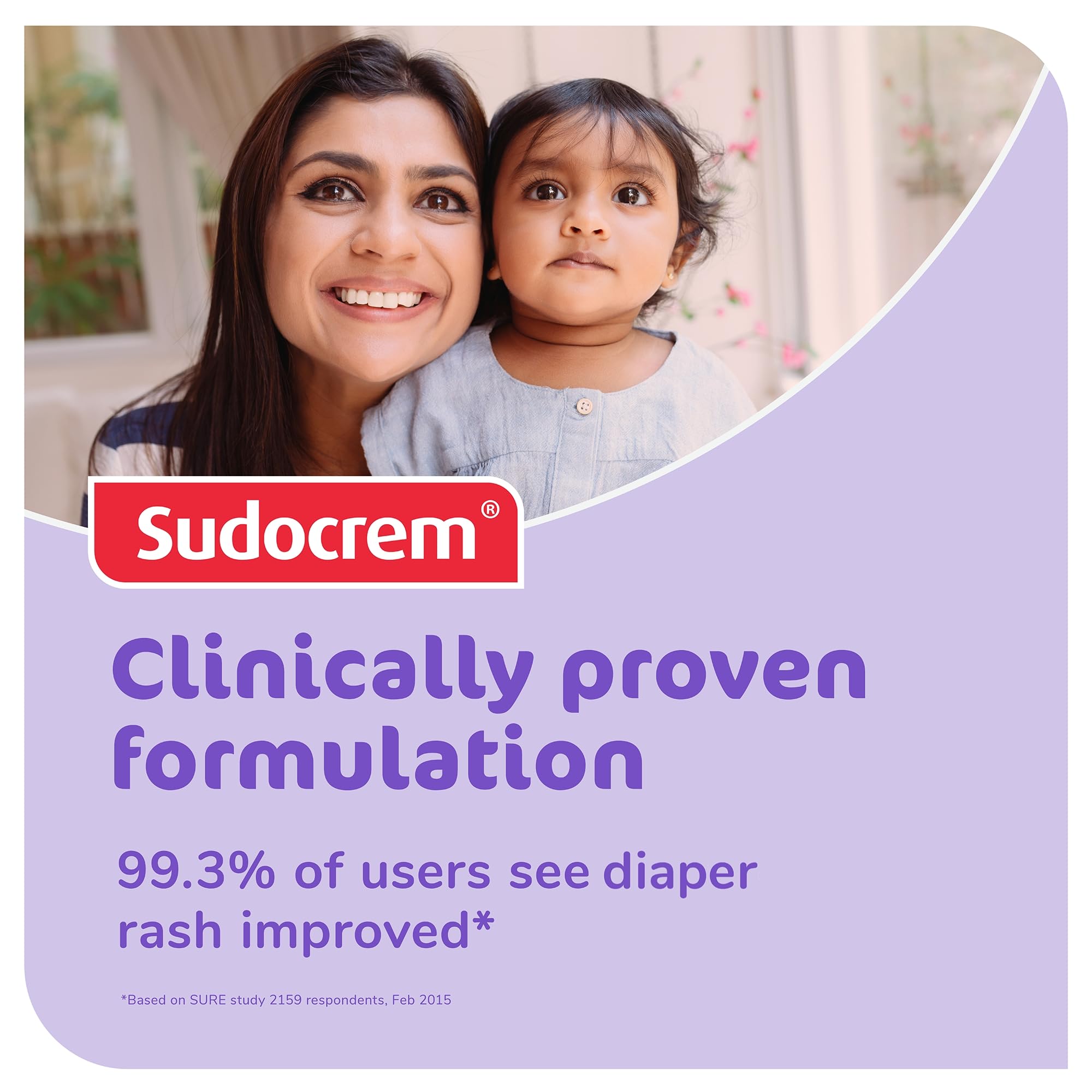 Sudocrem diaper cream spread-on-skin demonstrates easy-to-apply texture