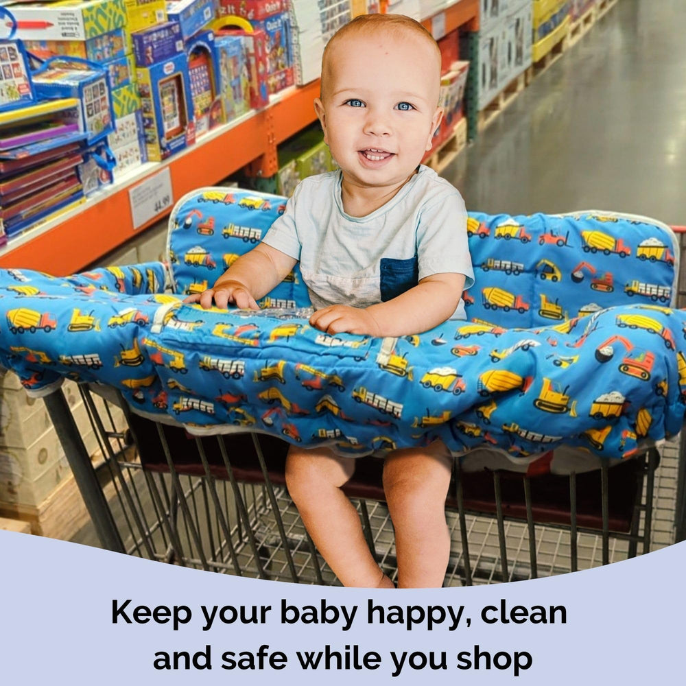 Suessie cart cover neatly rolled into compact carry pouch for easy storage.
