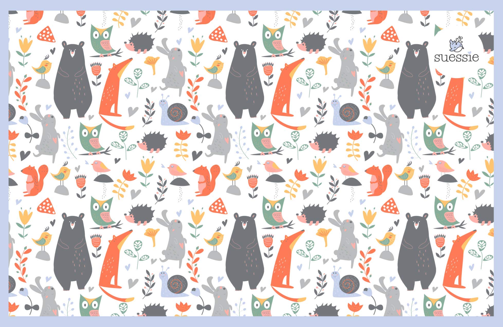 Suessie forest animals disposable placemats pack keeps meals tidy on the go.
