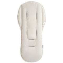 Suessie Stroller Liner Sand Stripe front view highlighting breathable cotton and universal fit
