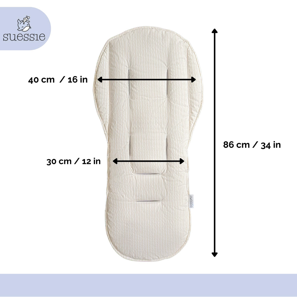 Suessie Stroller Liner Sand Stripe machine-washable for easy cleaning