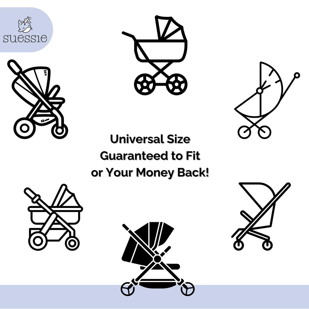 Suessie Stroller Liner Sand Stripe protects stroller while keeping it stylish