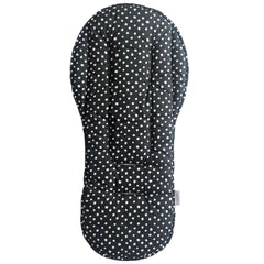 Suessie stroller liner universal black-dots fabric provides breathable comfort for daily outings.