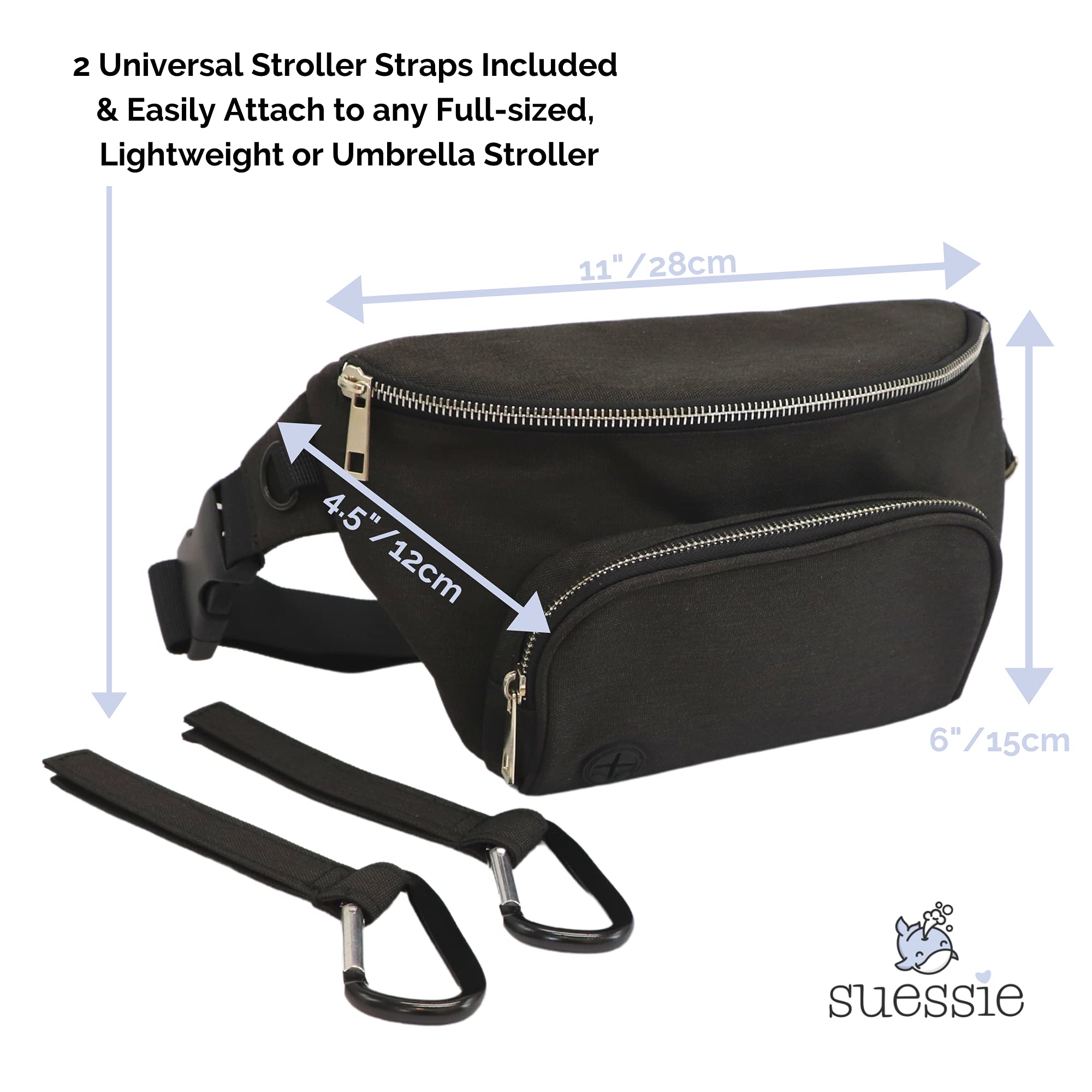 Suessie waterproof-wipes-pocket keeps wipes dry and accessible during outings.