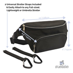 Suessie waterproof-wipes-pocket keeps wipes dry and accessible during outings.